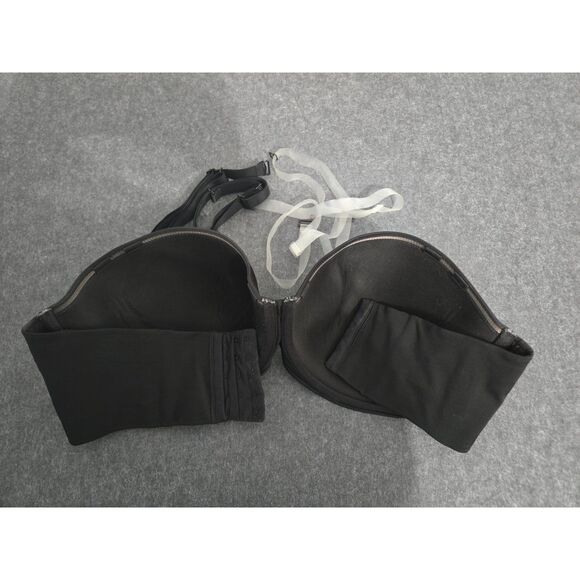 Cacique Multiway Strapless Wired Bra Women 40DDD Black Lane Bryant - Picture 9 of 9